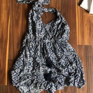 AEO Halter Open Back Romper